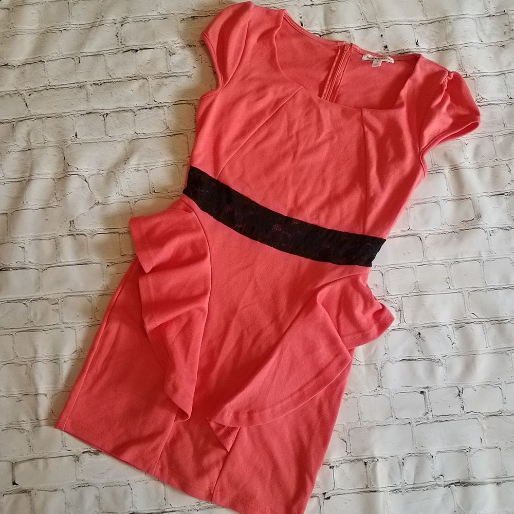 Roommates Pink Peplum Dress